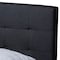 Baxton Studio Maren Dark Grey Queen Size Platform Bed with Two Nightstands 157-9694 - alternate 7